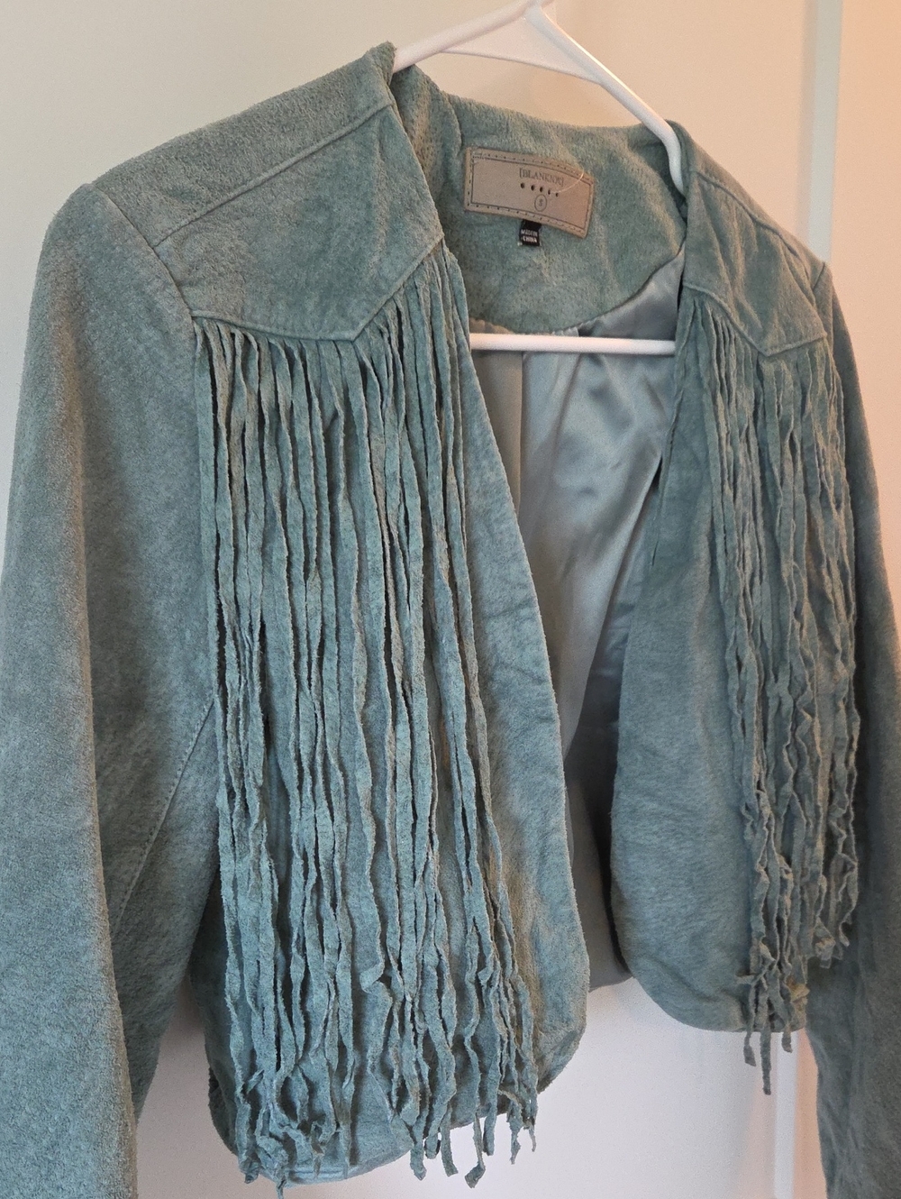 Blank NYC Fringe Leather Jacket